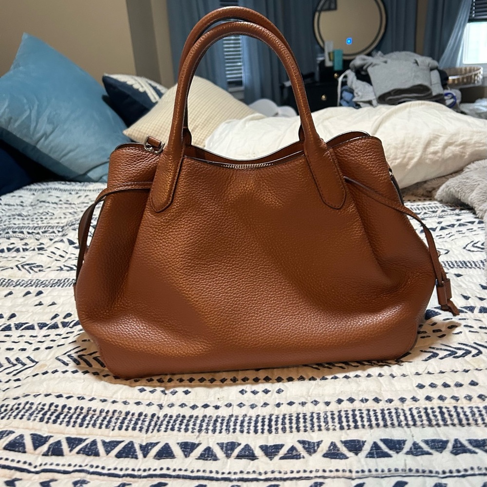 Kate Spade Brown Satchel with Pebbled Leather